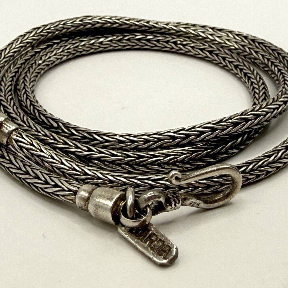 SARDA 925 Sterling Silver Bali Byzantine Wheat Chain Necklace 18” 3mm 17g Unisex